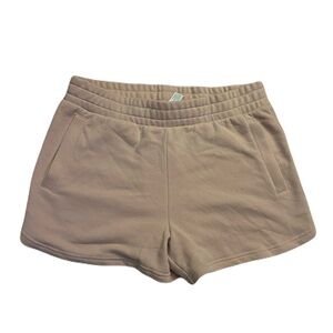 90 Degree By Reflex Beige Athletic Shorts